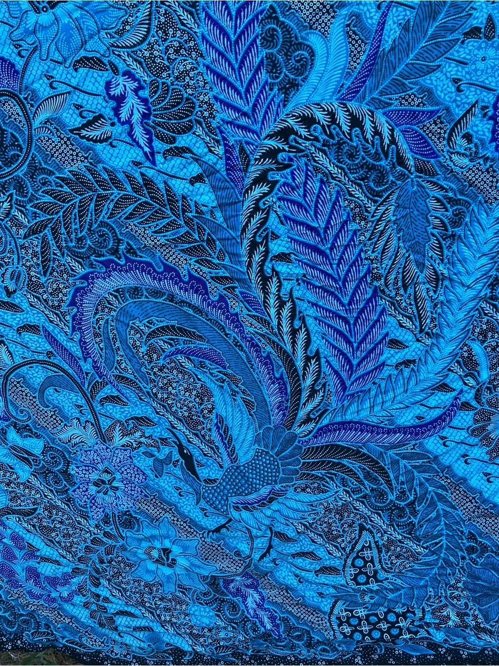 sarong  rayon tapestry wrap shirt large scarf blues black purple pareo